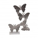 ΕΠΙΤΡΑΠΕΖΙΑ ΔΙΑΚΟΣΜΗΤΙΚΗ ΦΙΓΟΥΡΑ Fylliana Butterflies ΝΙΚΕΛ ΧΡΩΜΑ 28x9x38εκ