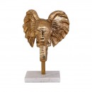 ΕΠΙΤΡΑΠΕΖΙΑ ΔΙΑΚΟΣΜΗΤΙΚΗ ΦΙΓΟΥΡΑ Fylliana Elephant Head ΑΝΤΙΚΕ ΧΡΥΣΟ ΧΡΩΜΑ 17x14x24εκ