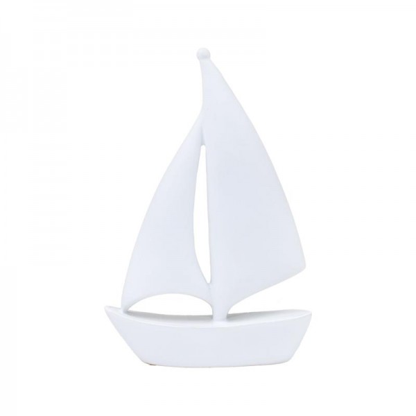 ΕΠΙΤΡΑΠΕΖΙΟ ΔΙΑΚΟΣΜΗΤΙΚΟ ΚΑΡΑΒΙ Fylliana FL7219 ΛΕΥΚΟ ΧΡΩΜΑ 16x23εκ