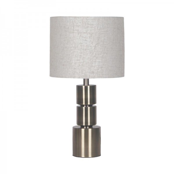 ΕΠΙΤΡΑΠΕΖΙΑ ΛΑΜΠΑ Fylliana FL24500 ΜΕΤΑΛΛΙΚΗ ΑΣΗΜΙ ΧΡΩΜΑ 26x49εκ Ε27