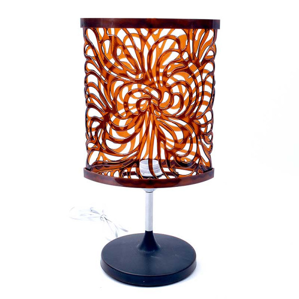 ΕΠΙΤΡΑΠΕΖΙΑ ΛΑΜΠΑ ΣΤΡΟΓΓΥΛΗ DECOLIGHT ΚΑΦΕ 30*55*77
