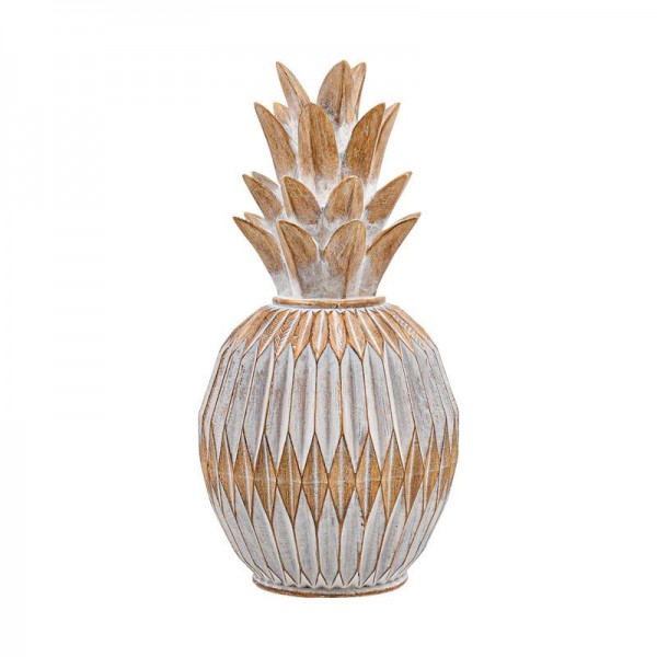 ΕΠΙΤΡΑΠΕΖΙΟ ΔΙΑΚΟΣΜΗΤΙΚΟ ΑΝΑΝΑΣ Fylliana FL25261 ΦΥΣΙΚΟ ΚΑΦΕ ΜΕ ΛΕΥΚΗ ΠΑΤΙΝΑ ΧΡΩΜΑ 10x10x22εκ