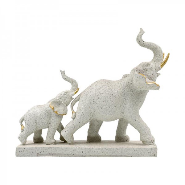 ΕΠΙΤΡΑΠΕΖΙΟ ΔΙΑΚΟΣΜΗΤΙΚΟ ΕΛΕΦΑΝΤΑΣ Fylliana FL19026 ΜΠΕΖ-ΧΡΥΣΟ ΧΡΩΜΑ 31x10x26εκ