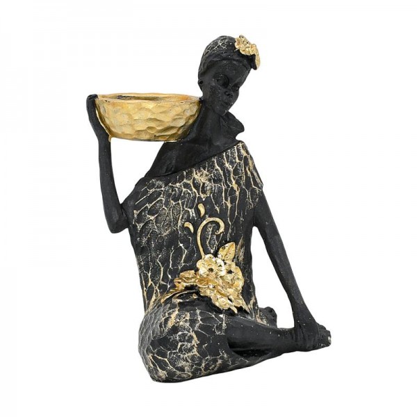 ΕΠΙΤΡΑΠΕΖΙΟ ΔΙΑΚΟΣΜΗΤΙΚΟ ΓΥΝΑΙΚΕΙΑ ΦΙΓΟΥΡΑ Fylliana FL245411 ΜΑΥΡΟ ΧΡΩΜΑ 15x12x15εκ