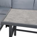ΓΩΝΙΑΚΟ ΣΕΤ ΚΗΠΟΥ Fylliana Estelle ΓΚΡΙ ΧΡΩΜΑ 213x213x65εκ