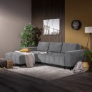 ΓΩΝΙΑΚΟΣ ΚΑΝΑΠΕΣ ΚΡΕΒΑΤΙ BOGOTA ΑΡΙΣΤΕΡΗ ΓΩΝΙΑ ΓΚΡΙ ΧΡΩΜΑ 245x184x80εκ