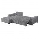 ΓΩΝΙΑΚΟΣ ΚΑΝΑΠΕΣ ΚΡΕΒΑΤΙ BOGOTA ΑΡΙΣΤΕΡΗ ΓΩΝΙΑ ΓΚΡΙ ΧΡΩΜΑ 245x184x80εκ