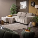 ΓΩΝΙΑΚΟΣ ΚΑΝΑΠΕΣ ΚΡΕΒΑΤΙ BOGOTA ΑΡΙΣΤΕΡΗ ΓΩΝΙΑ ΜΠΕΖ ΧΡΩΜΑ 245x184x80εκ