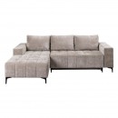 ΓΩΝΙΑΚΟΣ ΚΑΝΑΠΕΣ ΚΡΕΒΑΤΙ BOGOTA ΑΡΙΣΤΕΡΗ ΓΩΝΙΑ ΜΠΕΖ ΧΡΩΜΑ 245x184x80εκ