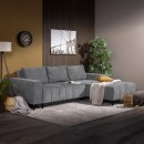 ΓΩΝΙΑΚΟΣ ΚΑΝΑΠΕΣ ΚΡΕΒΑΤΙ BOGOTA ΔΕΞΙΑ ΓΩΝΙΑ ΓΚΡΙ ΧΡΩΜΑ 245x184x80εκ