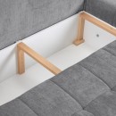 ΓΩΝΙΑΚΟΣ ΚΑΝΑΠΕΣ ΚΡΕΒΑΤΙ BOGOTA ΔΕΞΙΑ ΓΩΝΙΑ ΓΚΡΙ ΧΡΩΜΑ 245x184x80εκ