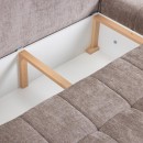 ΓΩΝΙΑΚΟΣ ΚΑΝΑΠΕΣ ΚΡΕΒΑΤΙ BOGOTA ΔΕΞΙΑ ΓΩΝΙΑ ΚΑΦΕ ΧΡΩΜΑ 245x184x80εκ