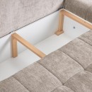 ΓΩΝΙΑΚΟΣ ΚΑΝΑΠΕΣ ΚΡΕΒΑΤΙ BOGOTA ΔΕΞΙΑ ΓΩΝΙΑ ΜΠΕΖ ΧΡΩΜΑ 245x184x80εκ