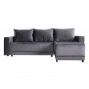 ΓΩΝΙΑΚΟΣ ΚΑΝΑΠΕΣ ΚΡΕΒΑΤΙ Lotos ΓΚΡΙ ΧΡΩΜΑ 237x168x80εκ