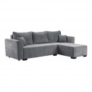 ΓΩΝΙΑΚΟΣ ΚΑΝΑΠΕΣ ΚΡΕΒΑΤΙ Migros ΓΚΡΙ ΧΡΩΜΑ 268x167x80εκ