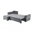 ΓΩΝΙΑΚΟΣ ΚΑΝΑΠΕΣ ΚΡΕΒΑΤΙ Migros ΓΚΡΙ ΧΡΩΜΑ 268x167x80εκ
