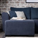 ΓΩΝΙΑΚΟΣ ΚΑΝΑΠΕΣ ΚΡΕΒΑΤΙ Migros ΜΠΛΕ ΧΡΩΜΑ 268x167x80εκ