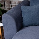 ΓΩΝΙΑΚΟΣ ΚΑΝΑΠΕΣ ΚΡΕΒΑΤΙ Migros ΜΠΛΕ ΧΡΩΜΑ 268x167x80εκ