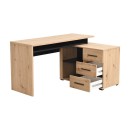 ΓΡΑΦΕΙΟ ARHIMED ARTISAN OAK-ΜΑΥΡΟ 138x102x75εκ