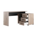 ΓΡΑΦΕΙΟ ARHIMED GREY OAK-ΜΑΥΡΟ 138x102x75εκ