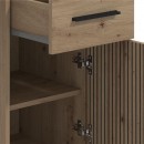 ΓΡΑΦΕΙΟ Teo ARTISAN OAK-ARTISAN ΜΕ ΓΡΑΜMΕΣ GREY 122x51x75εκ
