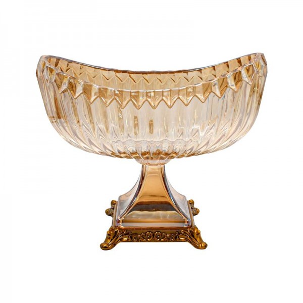 ΓΥΑΛΙΝΗ ΔΙΑΚΟΣΜΗΤΙΚΗ ΠΙΑΤΕΛΑ Fylliana FL1203 AMBER ΧΡΩΜΑ 27x14x23εκ