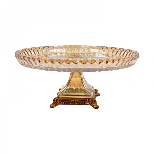 ΓΥΑΛΙΝΗ ΔΙΑΚΟΣΜΗΤΙΚΗ ΠΙΑΤΕΛΑ Fylliana FL1208 AMBER ΧΡΩΜΑ 32x17εκ