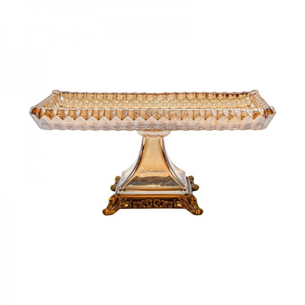 ΓΥΑΛΙΝΗ ΔΙΑΚΟΣΜΗΤΙΚΗ ΠΙΑΤΕΛΑ Fylliana FL1213 AMBER ΧΡΩΜΑ 29x16x14εκ