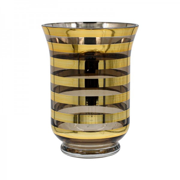 ΓΥΑΛΙΝΟ ΔΙΑΚΟΣΜΗΤΙΚΟ ΒΑΖΟ Fylliana FL1420 ΧΡΥΣΟ ΧΡΩΜΑ 15x20εκ