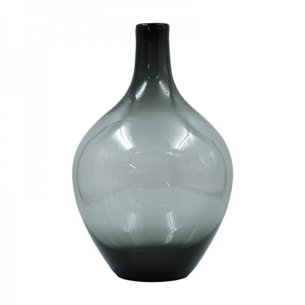 ΓΥΑΛΙΝΟ ΔΙΑΚΟΣΜΗΤΙΚΟ BAZO Fylliana FL2538 ΗΜΙΔΙΑΦΑΝΟ ΓΚΡΙ ΧΡΩΜΑ 28x38εκ