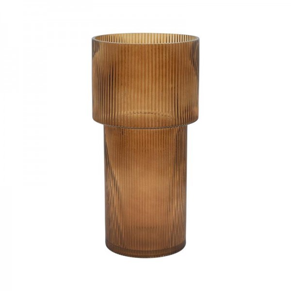 ΓΥΑΛΙΝΟ ΔΙΑΚΟΣΜΗΤΙΚΟ ΒΑΖΟ Fylliana FL29 AMBER 15x29εκ