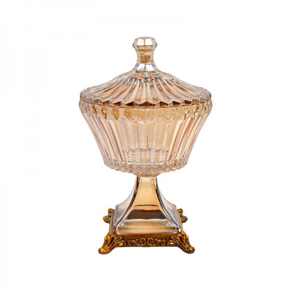 ΓΥΑΛΙΝΟ ΔΙΑΚΟΣΜΗΤΙΚΟ Fylliana FL1206 AMBER ΧΡΩΜΑ 18x29εκ