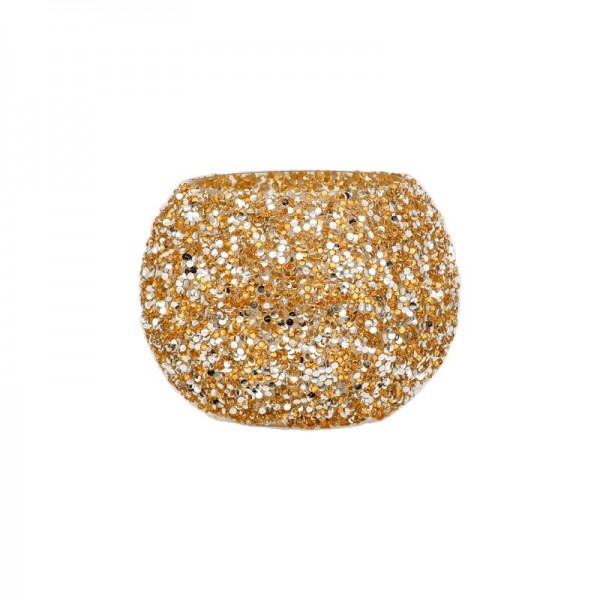 ΓΥΑΛΙΝΟ ΕΠΙΤΡΑΠΕΖΙΟ ΚΗΡΟΠΗΓΙΟ ΡΕΣΩ Fylliana Mosaic ΧΡΥΣΟ ΧΡΩΜΑ 13x10εκ