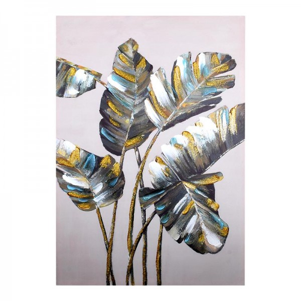 ΚΑΔΡΟ Fylliana Leafs ΠΡΑΣΙΝΟ-ΜΠΕΖ ΧΡΩΜΑ 60x3x90εκ