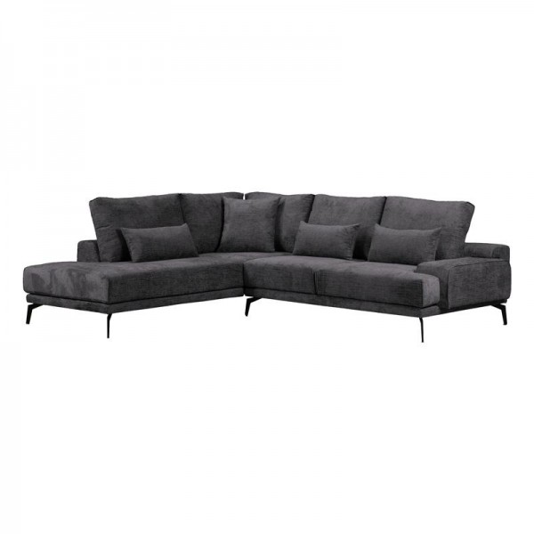 ΚΑΝΑΠΕΣ ΑΡΙΣΤΕΡΗ ΓΩΝΙΑ Fylliana Cristina ΓΚΡΙ ΧΡΩΜΑ 300x230x92εκ