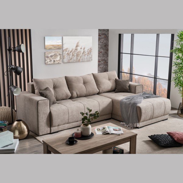 ΚΑΝΑΠΕΣ ΔΕΞΙΑ ΓΩΝΙΑ FIGO ΜΠΕΖ-ΚΑΦΕ 274x179x83εκ