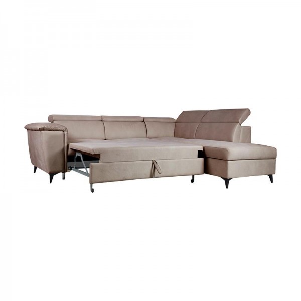 ΚΑΝΑΠΕΣ ΔΕΞΙΑ ΓΩΝΙΑ Fylliana Alessia ΜΠΕΖ ΥΦΑΣΜΑ 284x216x100εκ