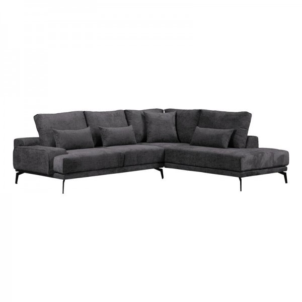 ΚΑΝΑΠΕΣ ΔΕΞΙΑ ΓΩΝΙΑ Fylliana Cristina ΓΚΡΙ ΧΡΩΜΑ 300x230x92εκ