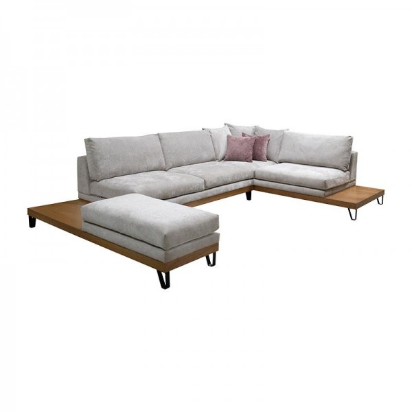ΚΑΝΑΠΕΣ Fylliana Filippa ΔΕΞΙΑ ΓΩΝΙΑ ICE ΜΕ ΡΟΖ ΜΑΞΙΛΑΡΙΑ 360x240εκ