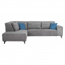 ΚΑΝΑΠΕΣ Fylliana Legend ΑΡΙΣΤΕΡΗ ΓΩΝΙΑ ΓΚΡΙ ΥΦΑΣΜΑ 272x197x80εκ