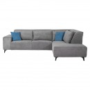 ΚΑΝΑΠΕΣ Fylliana Legend ΔΕΞΙΑ ΓΩΝΙΑ ΓΚΡΙ ΥΦΑΣΜΑ 272x197x80εκ