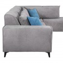 ΚΑΝΑΠΕΣ Fylliana Legend ΔΕΞΙΑ ΓΩΝΙΑ ΓΚΡΙ ΥΦΑΣΜΑ 272x197x80εκ