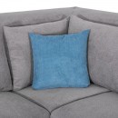 ΚΑΝΑΠΕΣ Fylliana Legend ΔΕΞΙΑ ΓΩΝΙΑ ΓΚΡΙ ΥΦΑΣΜΑ 272x197x80εκ