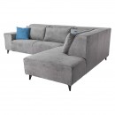 ΚΑΝΑΠΕΣ Fylliana Legend ΔΕΞΙΑ ΓΩΝΙΑ ΓΚΡΙ ΥΦΑΣΜΑ 272x197x80εκ