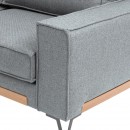ΚΑΝΑΠΕΣ Fylliana Loftio ΑΡΙΣΤΕΡΗ ΓΩΝΙΑ ΓΚΡΙ ΧΡΩΜΑ 280x220x95εκ