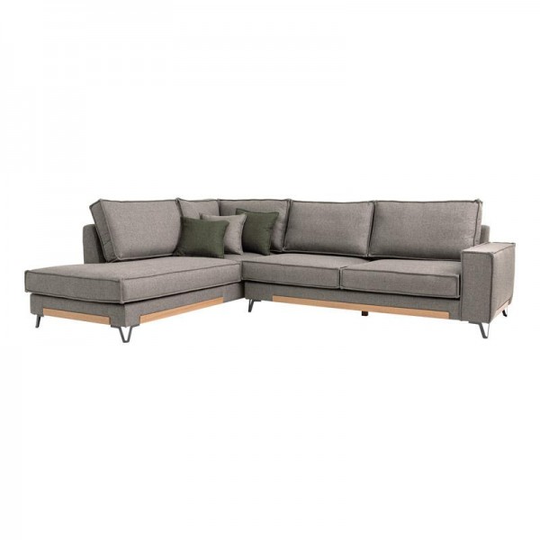 ΚΑΝΑΠΕΣ Fylliana Loftio ΑΡΙΣΤΕΡΗ ΓΩΝΙΑ ΚΑΦΕ ΧΡΩΜΑ 280x220x95εκ