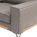 ΚΑΝΑΠΕΣ Fylliana Loftio ΑΡΙΣΤΕΡΗ ΓΩΝΙΑ ΚΑΦΕ ΧΡΩΜΑ 280x220x95εκ