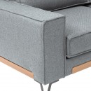 ΚΑΝΑΠΕΣ Fylliana Loftio ΔΕΞΙΑ ΓΩΝΙΑ ΓΚΡΙ ΧΡΩΜΑ 280x220x95εκ