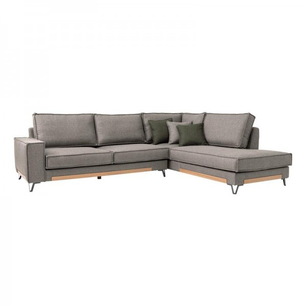 ΚΑΝΑΠΕΣ Fylliana Loftio ΔΕΞΙΑ ΓΩΝΙΑ ΚΑΦΕ ΧΡΩΜΑ 280x220x95εκ