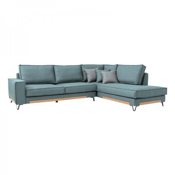 ΚΑΝΑΠΕΣ Fylliana Loftio ΔΕΞΙΑ ΓΩΝΙΑ ΜΙΝΤ ΧΡΩΜΑ 280x220x95εκ